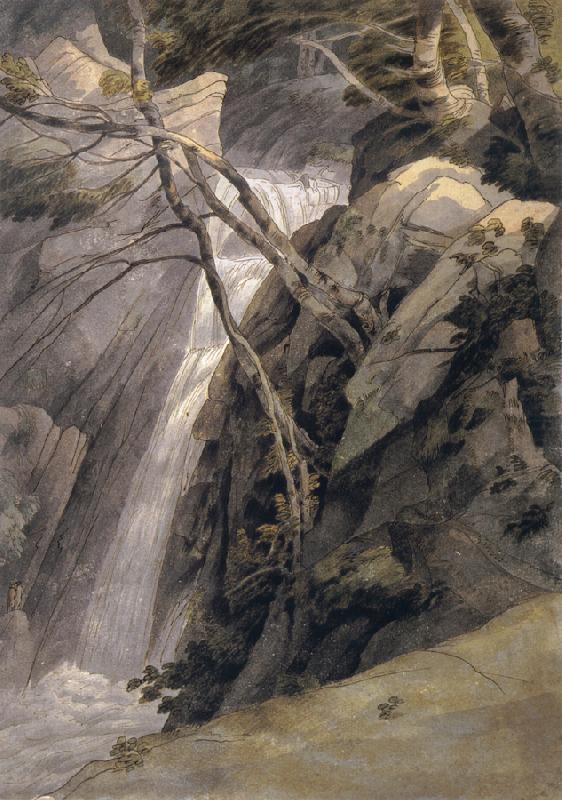 Waterfall near Ambleside, Francis Towne